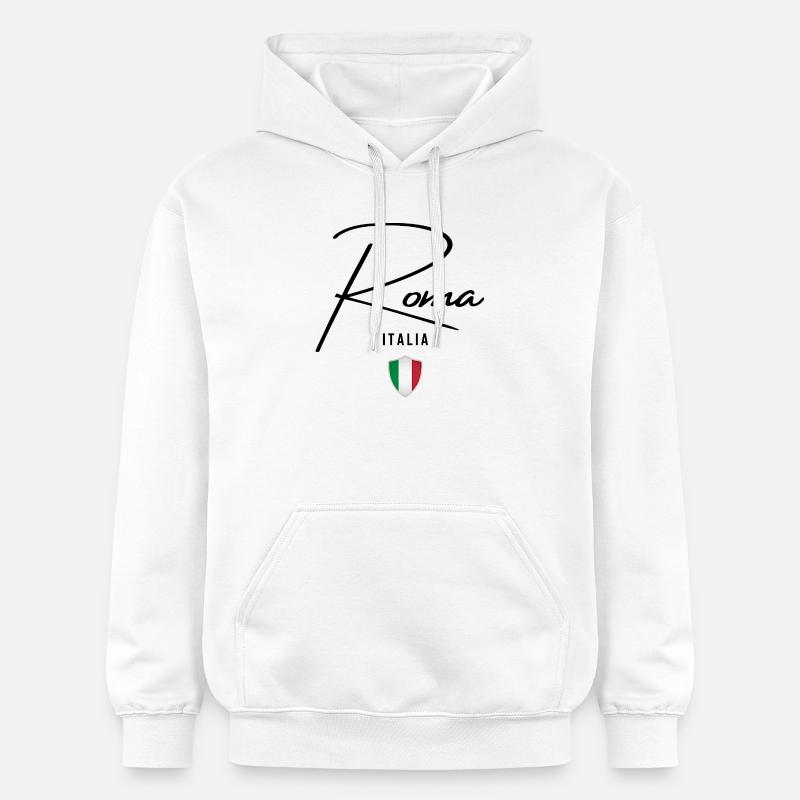 Design élégant Rome, j’adore Rome - Sweat à capuche Softstyle® Gildan Unisexe - blanc