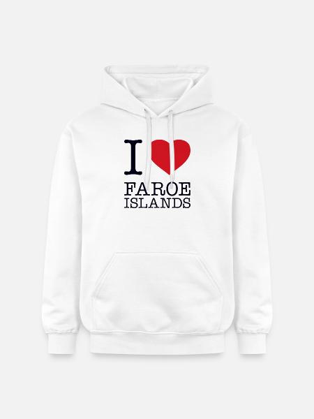 i love Faroe Islands - Gildan Unisex Softstyle® Midweight Hoodie - white