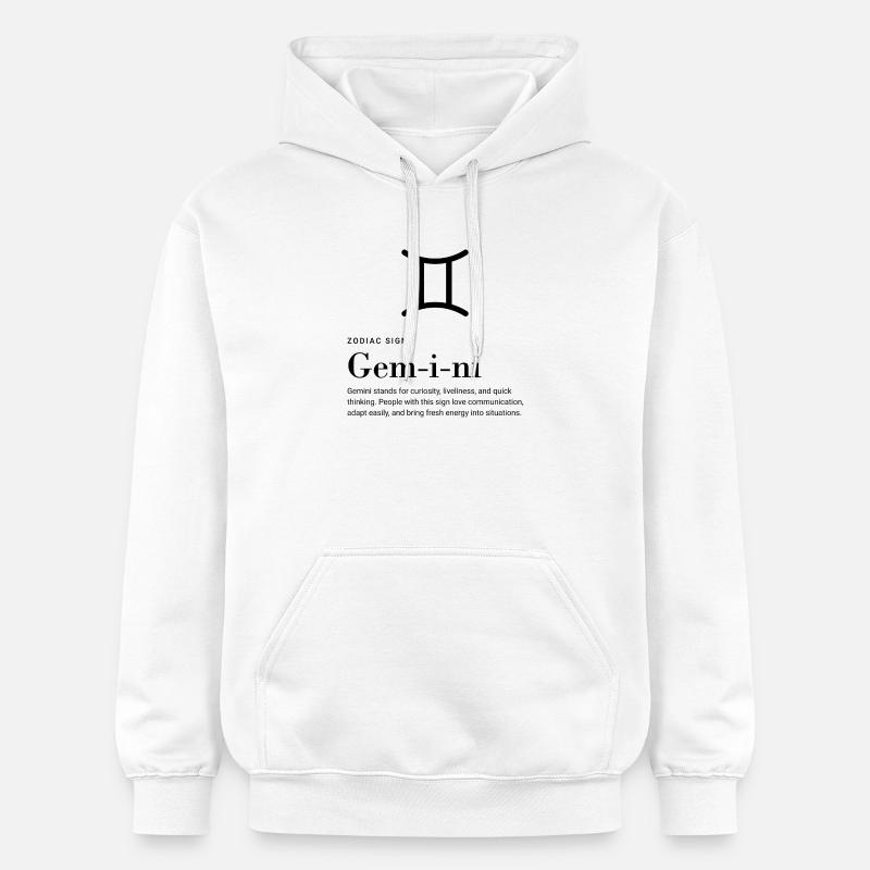Gémeaux - Signe du zodiaque - Sweat à capuche Softstyle® Gildan Unisexe - blanc