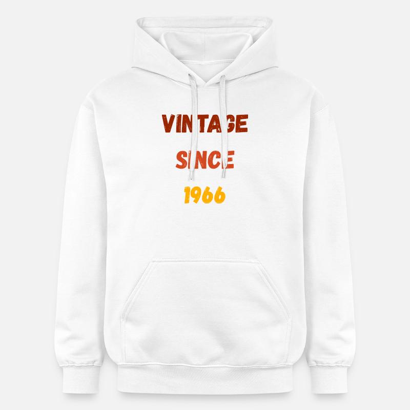 Anniversaire 1966 - Millésime depuis 1966 - Sweat à capuche Softstyle® Gildan Unisexe - blanc