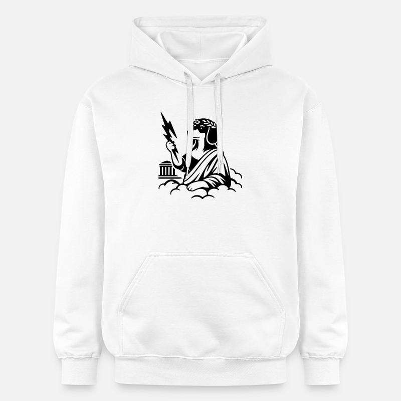 Zeus Wursto's Dachshund - Gildan Unisex Softstyle® Midweight Hoodie - white