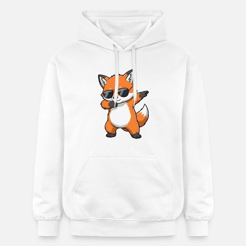 Dab Fox - Sweat à capuche Softstyle® Gildan Unisexe - blanc