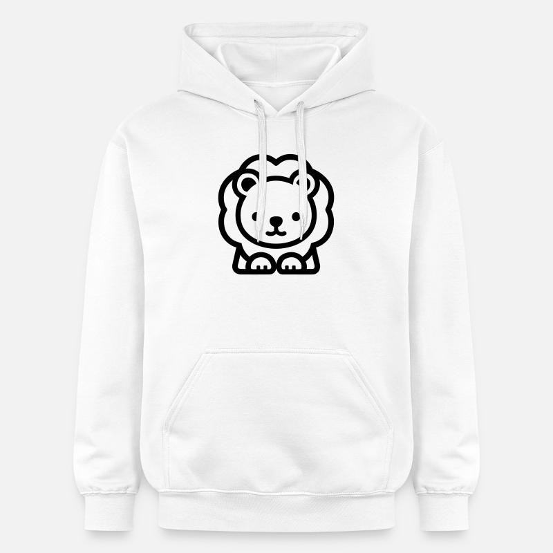 lion - Sweat à capuche Softstyle® Gildan Unisexe - blanc