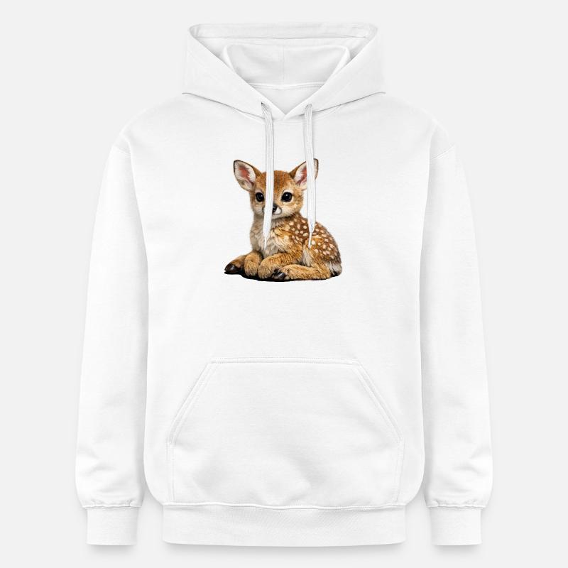 Illustration du garçon cerf mignon - Sweat à capuche Softstyle® Gildan Unisexe - blanc