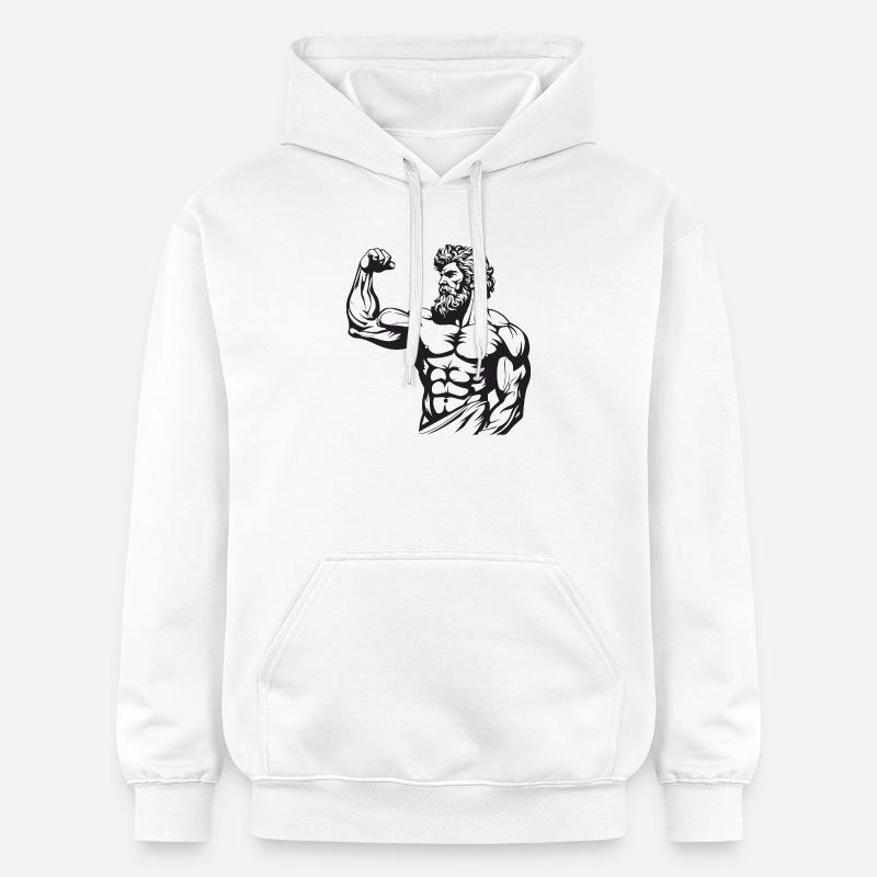 Spartiate grec - Sweat à capuche Softstyle® Gildan Unisexe - blanc