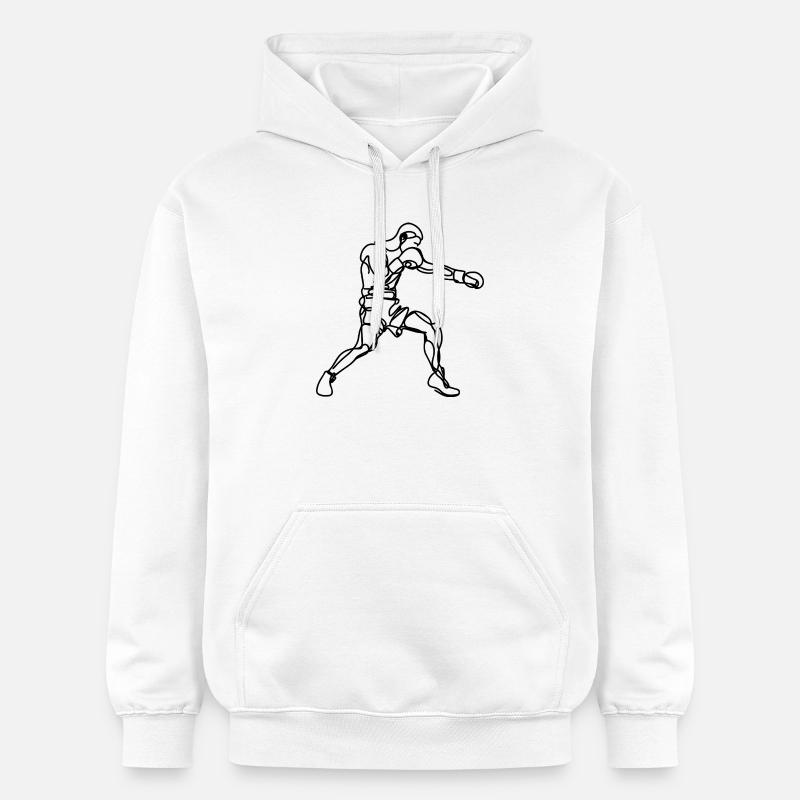 Graphismes de boxe - Sweat à capuche Softstyle® Gildan Unisexe - blanc