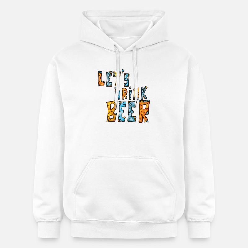 Buvons une bière - Sweat à capuche Softstyle® Gildan Unisexe - blanc