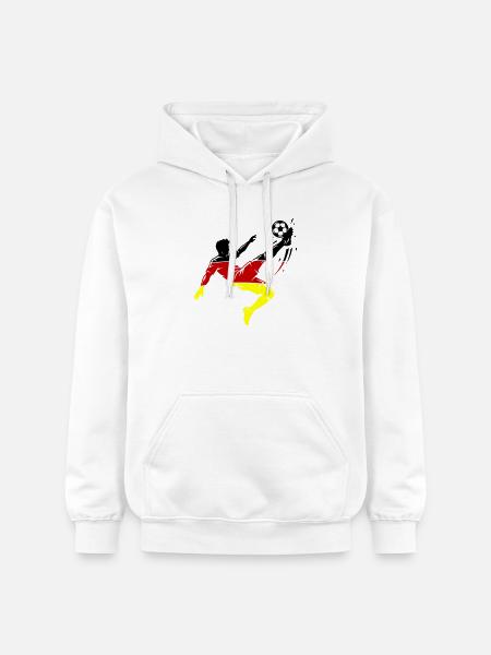 Overhead kick Germany Football - Gildan Unisex Softstyle® Midweight Hoodie - white