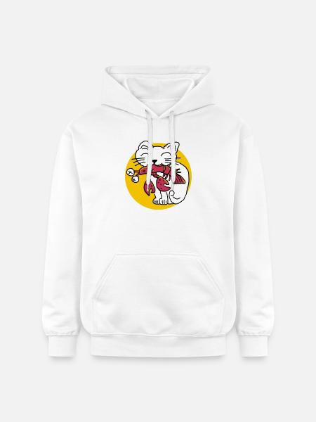 CancerCat - Gildan Unisex Softstyle® Midweight Hoodie - Weiß