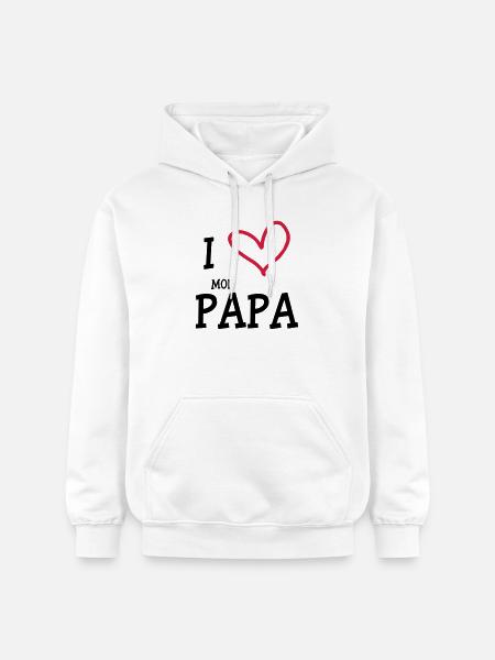 I Love My Dad - Gildan Unisex Softstyle® Midweight Hoodie - white