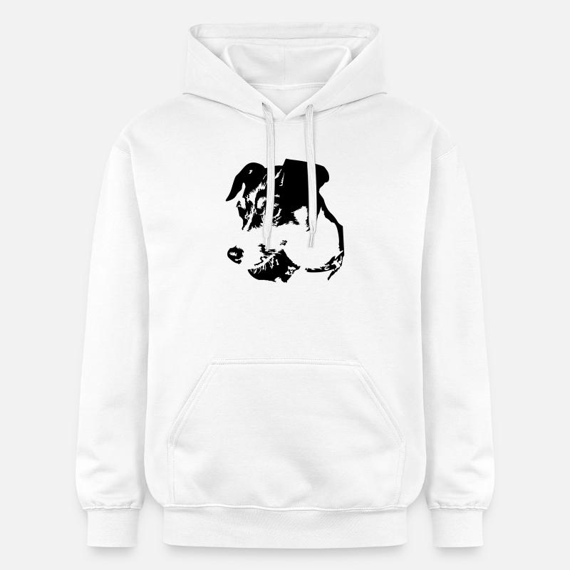 Tête de Jack Russell Terrier - Sweat à capuche Softstyle® Gildan Unisexe - blanc