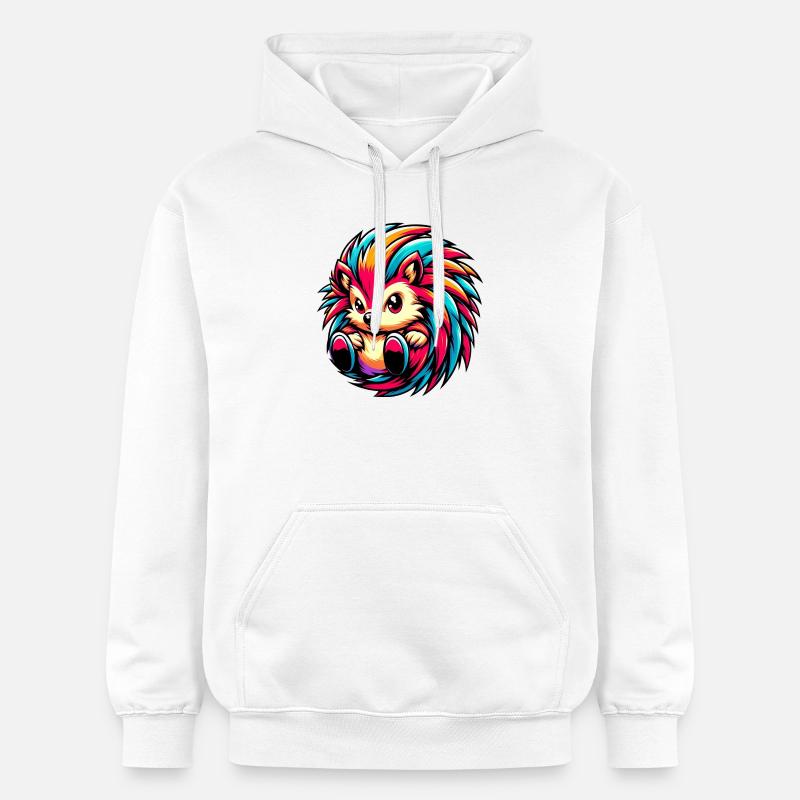 Hérisson - Sweat à capuche Softstyle® Gildan Unisexe - blanc