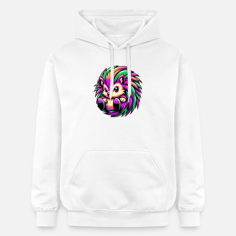 Hérisson - Sweat à capuche Softstyle® Gildan Unisexe - blanc