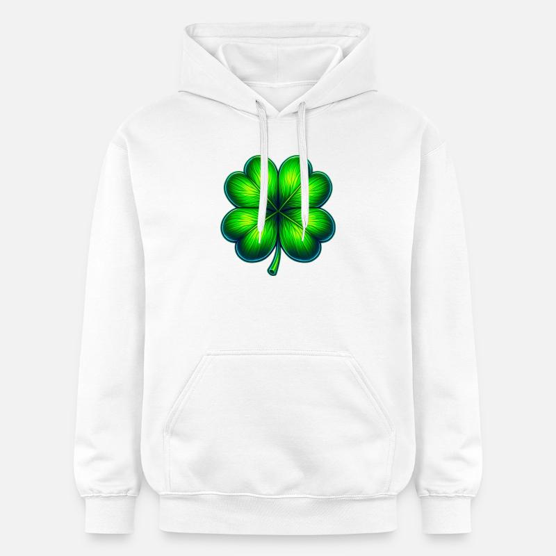 Trèfle à quatre feuilles - Sweat à capuche Softstyle® Gildan Unisexe - blanc