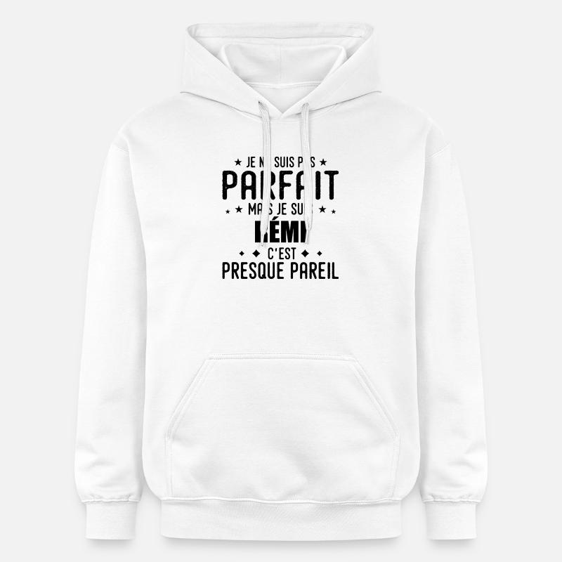 Rémi : authentique, imparfait, top, perfection - Sweat à capuche Softstyle® Gildan Unisexe - blanc