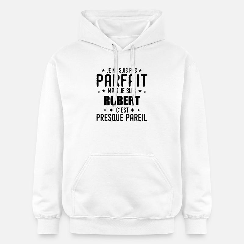 Robert: authentisch, unvollkommen, oberflächlich, perfekt - Gildan Unisex Softstyle® Midweight Hoodie - Weiß