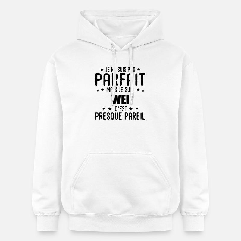 Wei : authentique, imparfait, top, perfection - Sweat à capuche Softstyle® Gildan Unisexe - blanc