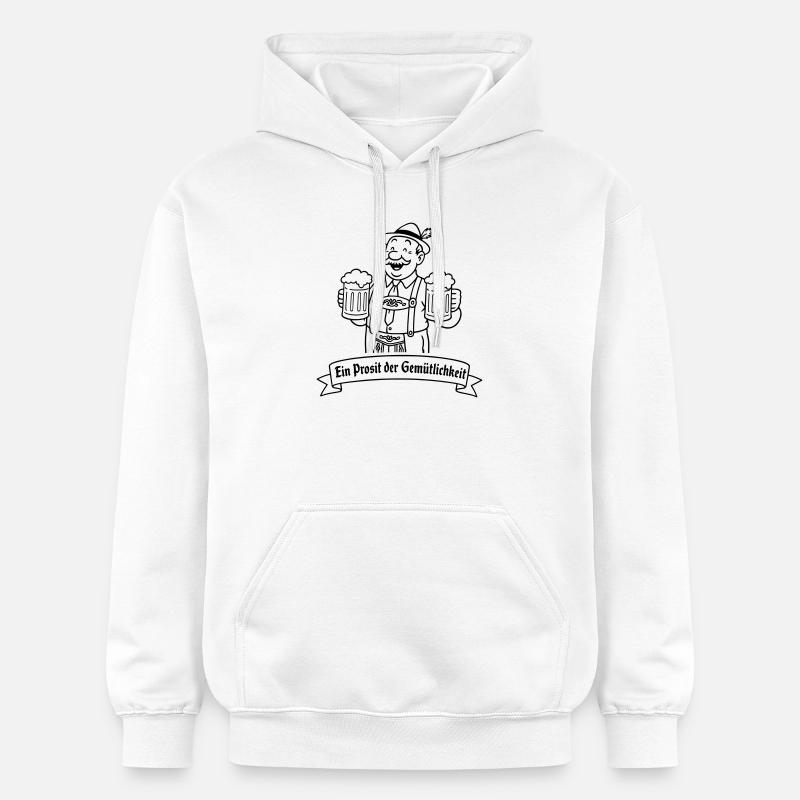 Herr Bier - Ein Prosit der Gemütlichkeit - Sweat à capuche Softstyle® Gildan Unisexe - blanc