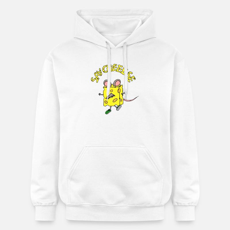 Héros fromage dans le style comic - Sweat à capuche Softstyle® Gildan Unisexe - blanc
