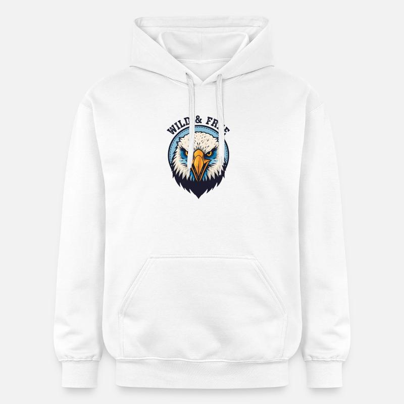 Aigle Sauvage et Libre - Sweat à capuche Softstyle® Gildan Unisexe - blanc