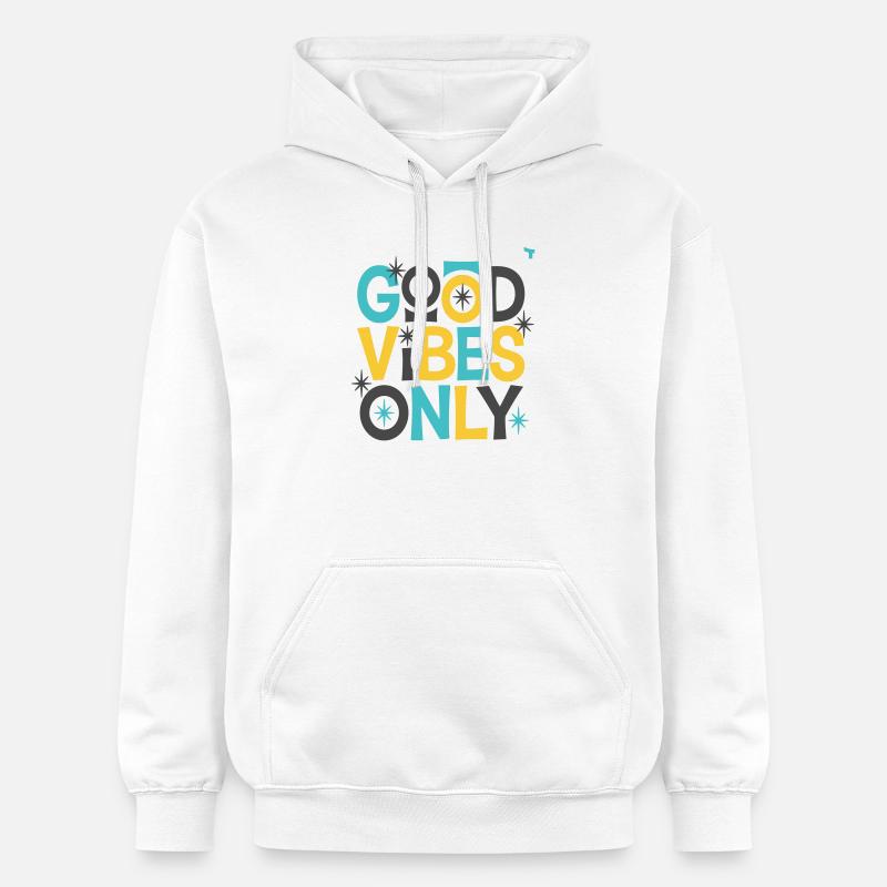 Bonnes Vibrations Uniquement ! - Sweat à capuche Softstyle® Gildan Unisexe - blanc