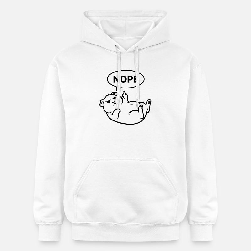 Cochon d’Inde rongeur Non noir - Sweat à capuche Softstyle® Gildan Unisexe - blanc