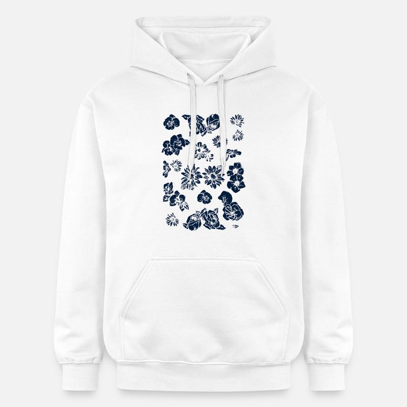 fleurs - Sweat à capuche Softstyle® Gildan Unisexe - blanc