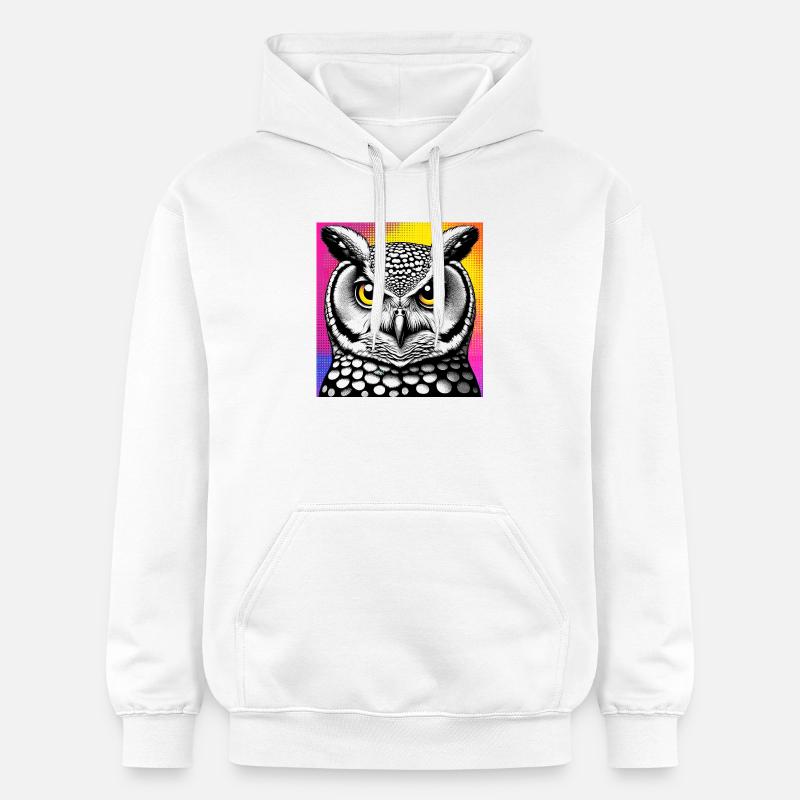 hibou - Sweat à capuche Softstyle® Gildan Unisexe - blanc