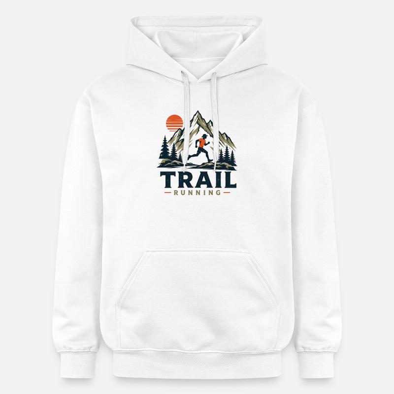 Trail running - Sweat à capuche Softstyle® Gildan Unisexe - blanc