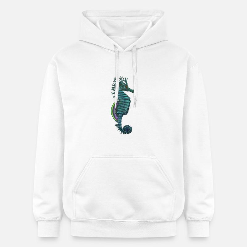 hippocampe - Sweat à capuche Softstyle® Gildan Unisexe - blanc