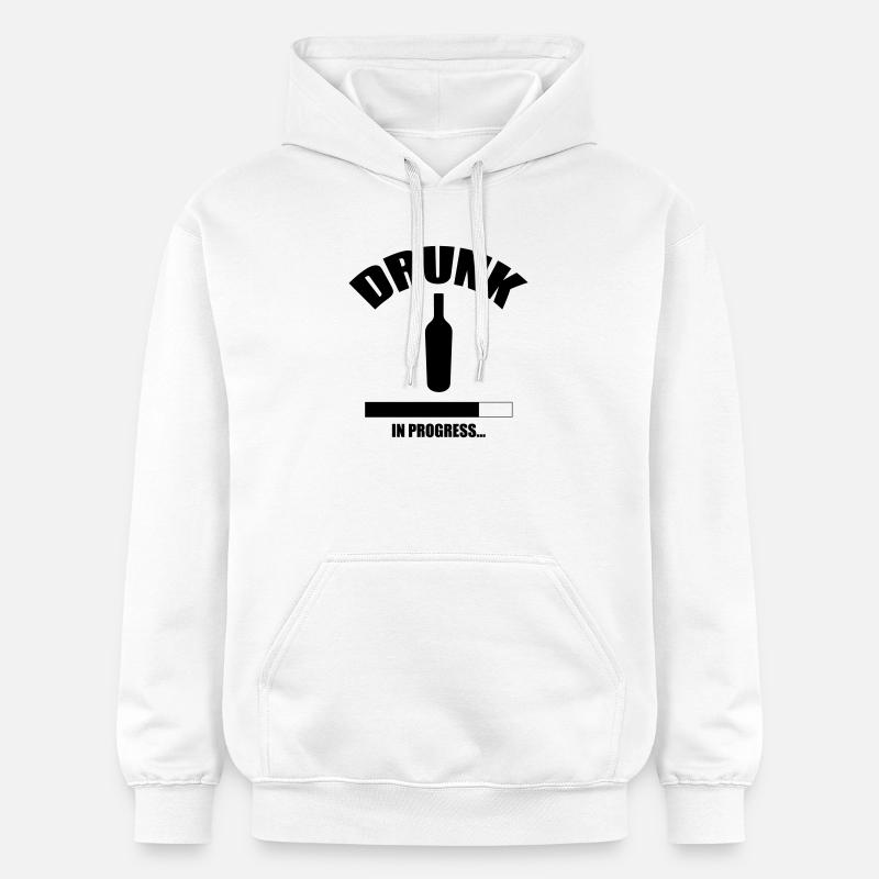 Drunk in progress... - Sweat à capuche Softstyle® Gildan Unisexe - blanc