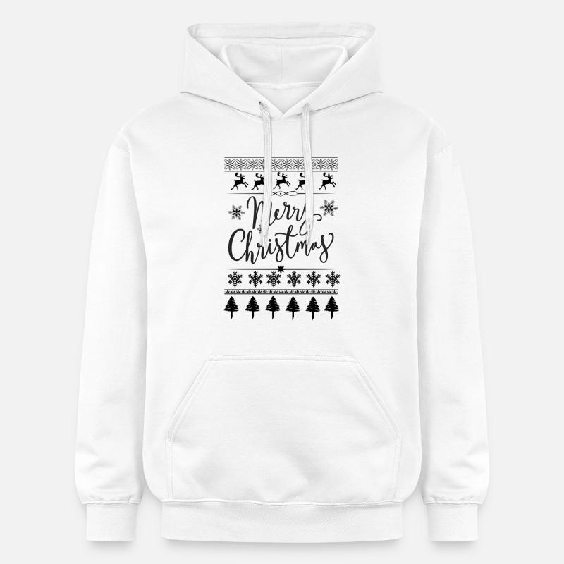 Joyeux Noël Scripté - Sweat à capuche Softstyle® Gildan Unisexe - blanc