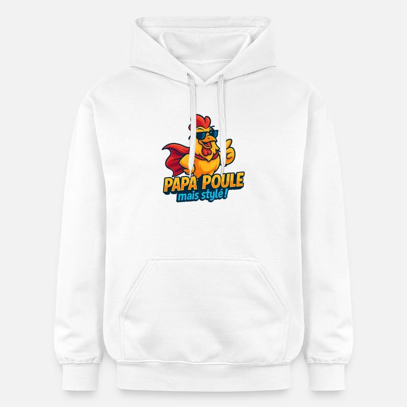 Poulet Style Mode Chic - Sweat à capuche Softstyle® Gildan Unisexe - blanc
