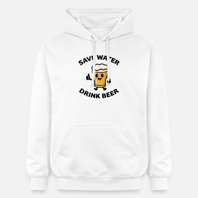 Save Water Vector - Sweat à capuche Softstyle® Gildan Unisexe - blanc