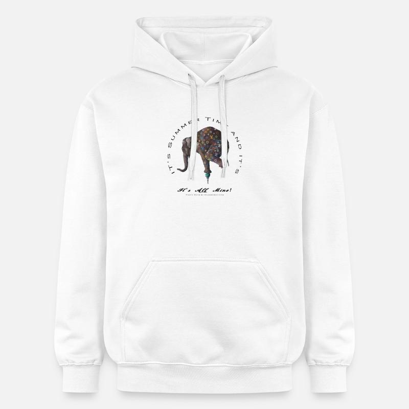 Éléphant mode  - Sweat à capuche Softstyle® Gildan Unisexe - blanc