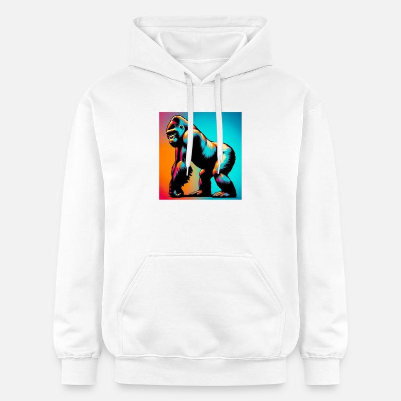 gorille - Sweat à capuche Softstyle® Gildan Unisexe - blanc