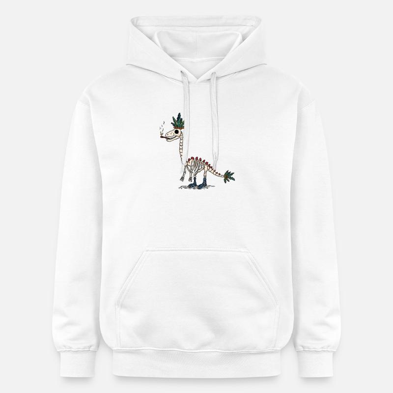 Joint squelette de dinosaure Stoner & Fleurs - Sweat à capuche Softstyle® Gildan Unisexe - blanc