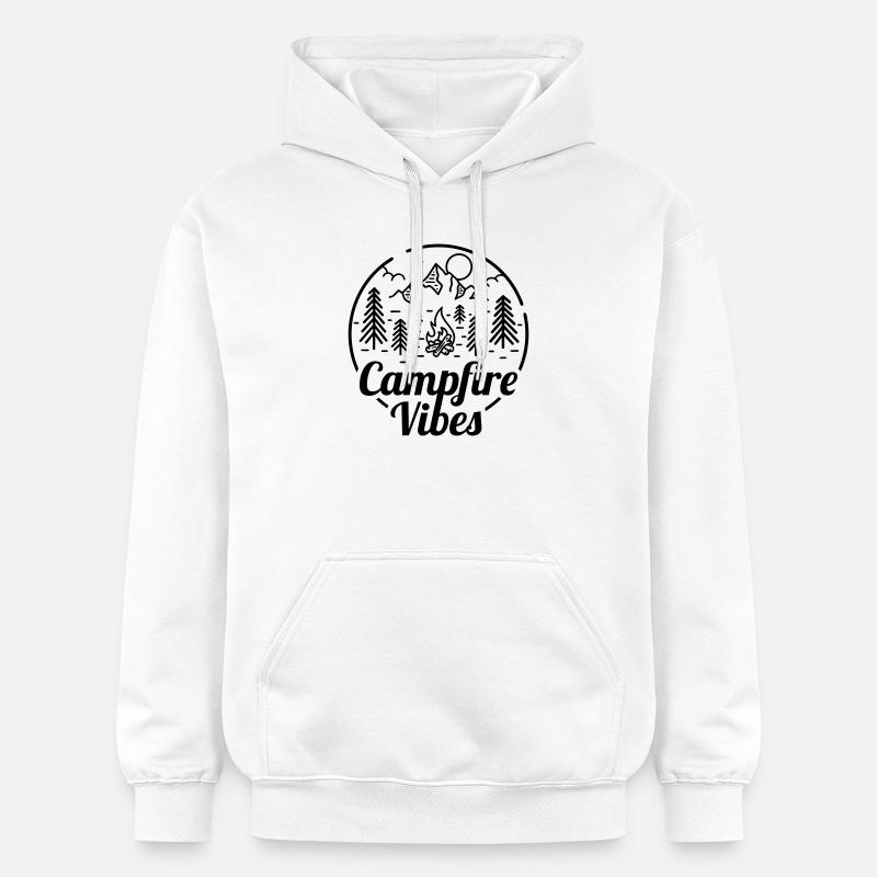 Ambiance de feu de camp - Sweat à capuche Softstyle® Gildan Unisexe - blanc