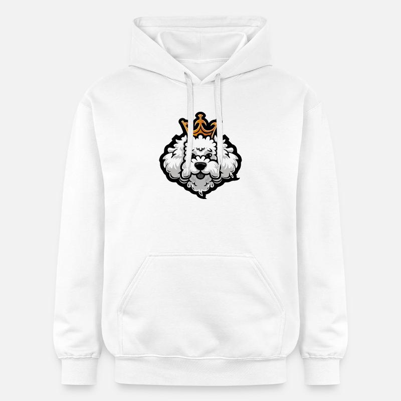 Couronne de chien caniche - Sweat à capuche Softstyle® Gildan Unisexe - blanc