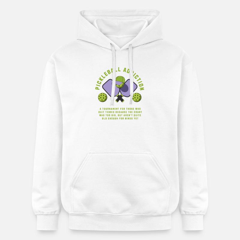 Pickleball Addiction - Sweat à capuche Softstyle® Gildan Unisexe - blanc