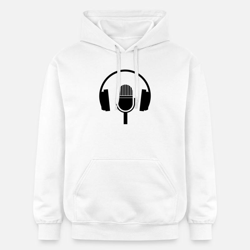 Casque Microphone casque - Sweat à capuche Softstyle® Gildan Unisexe - blanc