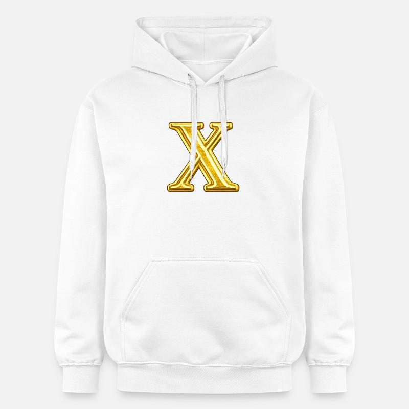 Emblème du X doré - Sweat à capuche Softstyle® Gildan Unisexe - blanc