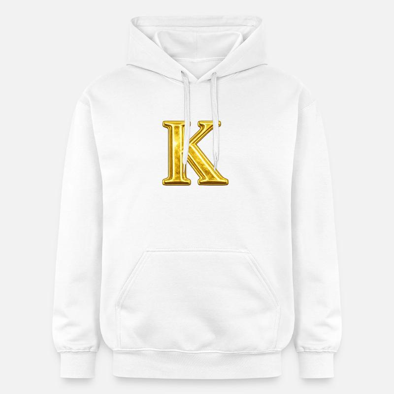 Monogramme d’or K - Sweat à capuche Softstyle® Gildan Unisexe - blanc