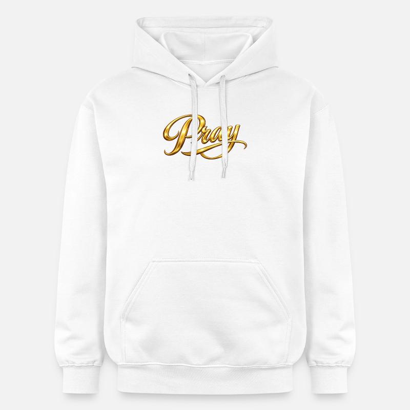 NOUVEAU -- Priez toujours. - Sweat à capuche Softstyle® Gildan Unisexe - blanc