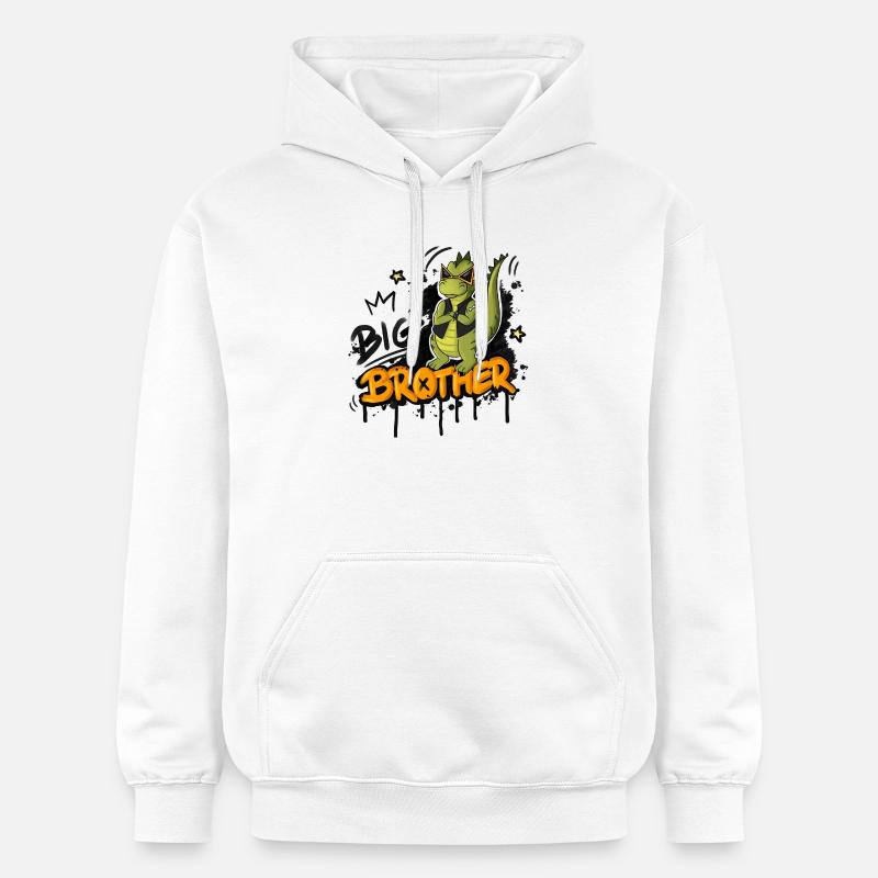 Dino Big Brother Style - Sweat à capuche Softstyle® Gildan Unisexe - blanc