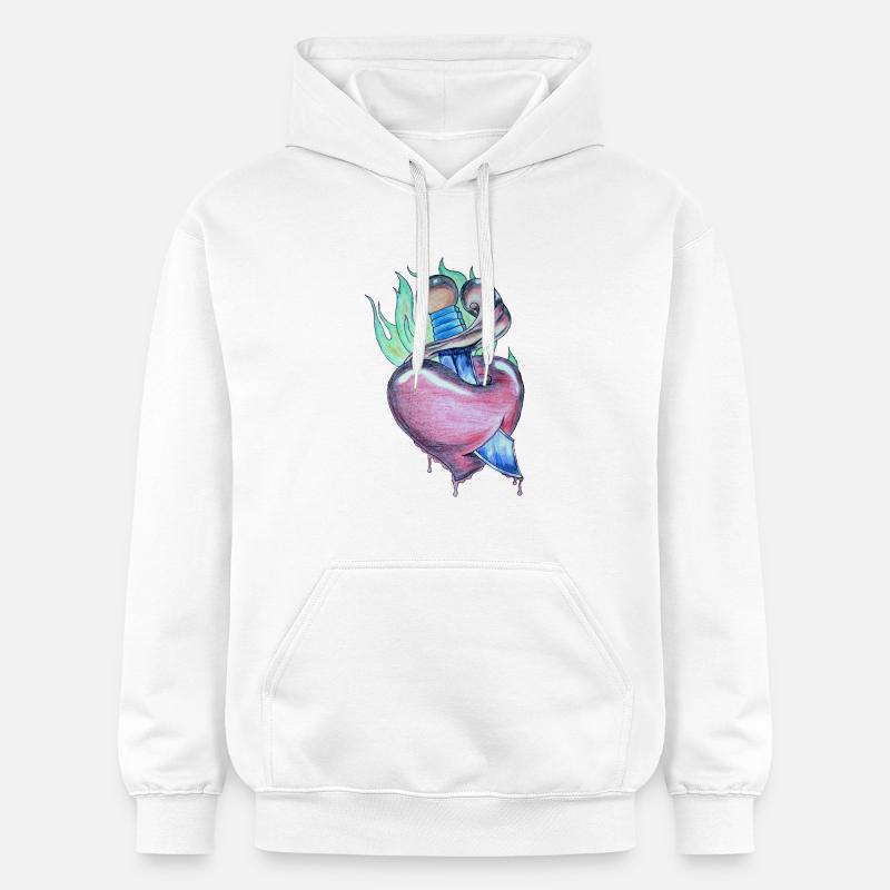 Cœur Ardent - Sweat à capuche Softstyle® Gildan Unisexe - blanc