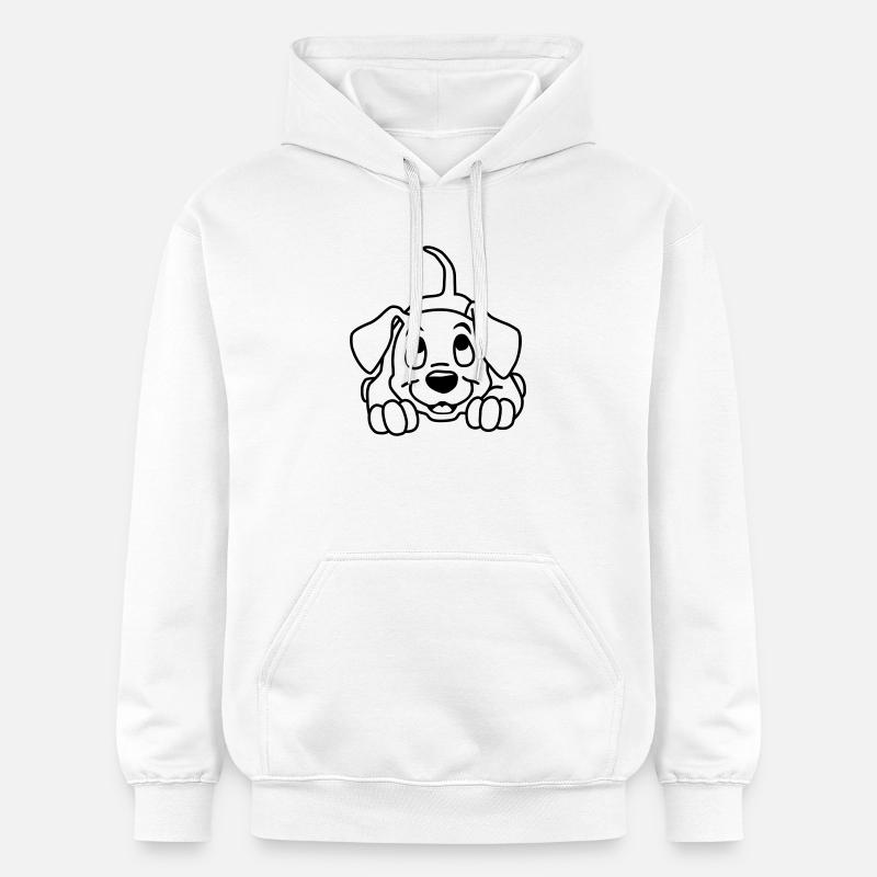 Chiot - Sweat à capuche Softstyle® Gildan Unisexe - blanc