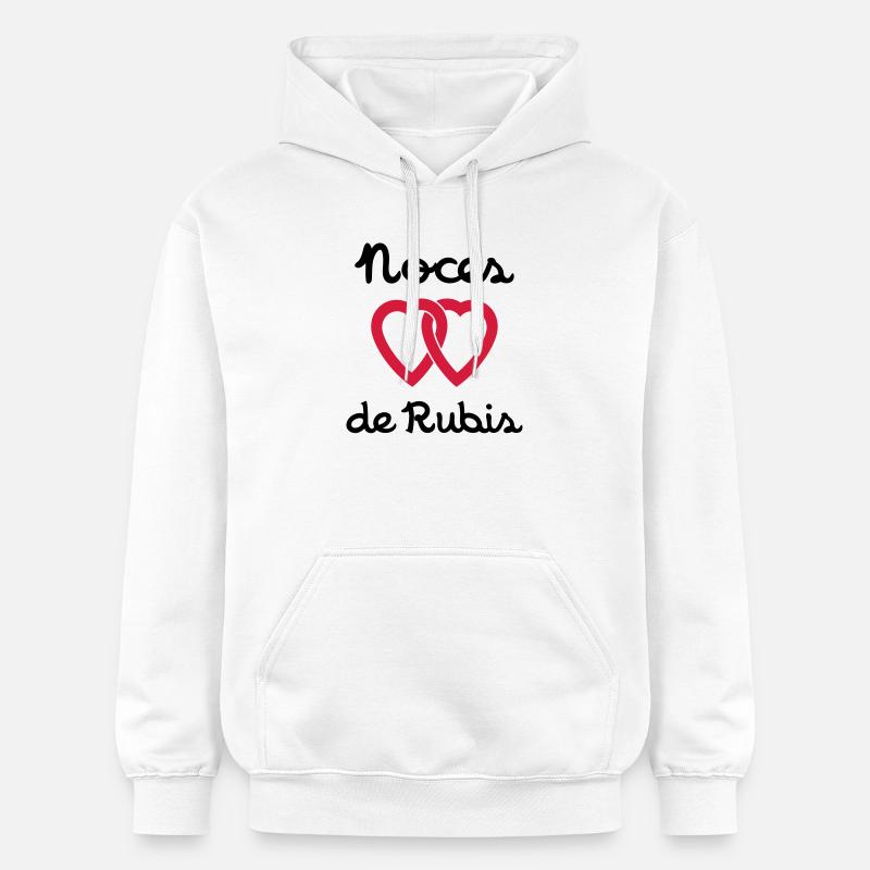Noces de Rubis - Sweat à capuche Softstyle® Gildan Unisexe - blanc