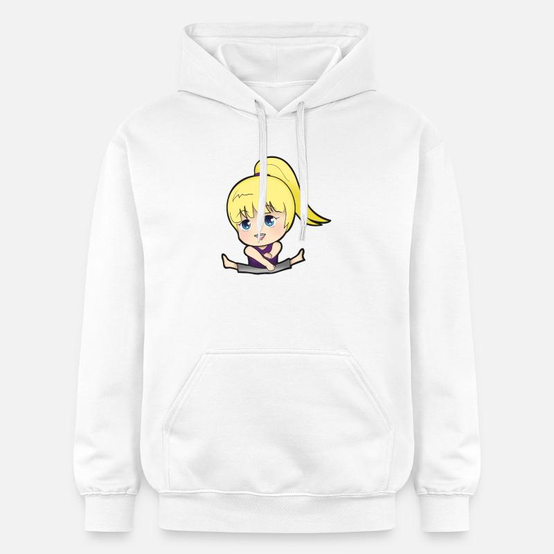 Chibi Anime Manga Splitkick - Sweat à capuche Softstyle® Gildan Unisexe - blanc