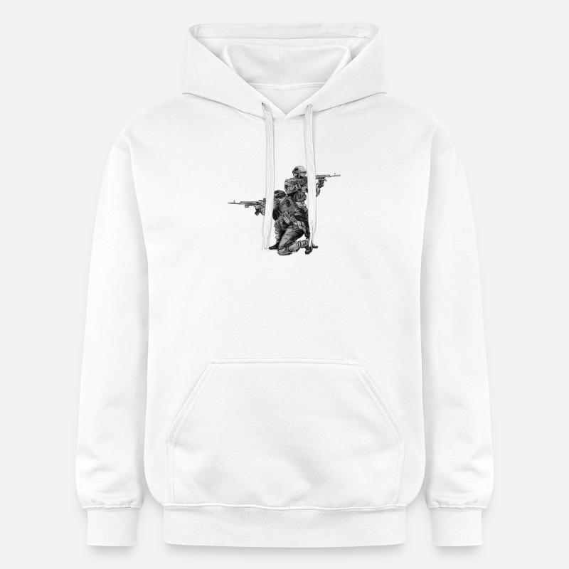 Special Forces - Sweat à capuche Softstyle® Gildan Unisexe - blanc
